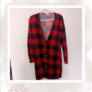 Plaid Cardigan